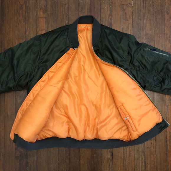 🔥🔥 Army Green Reversible Mens Bomber Jacket - Picture 3 of 8